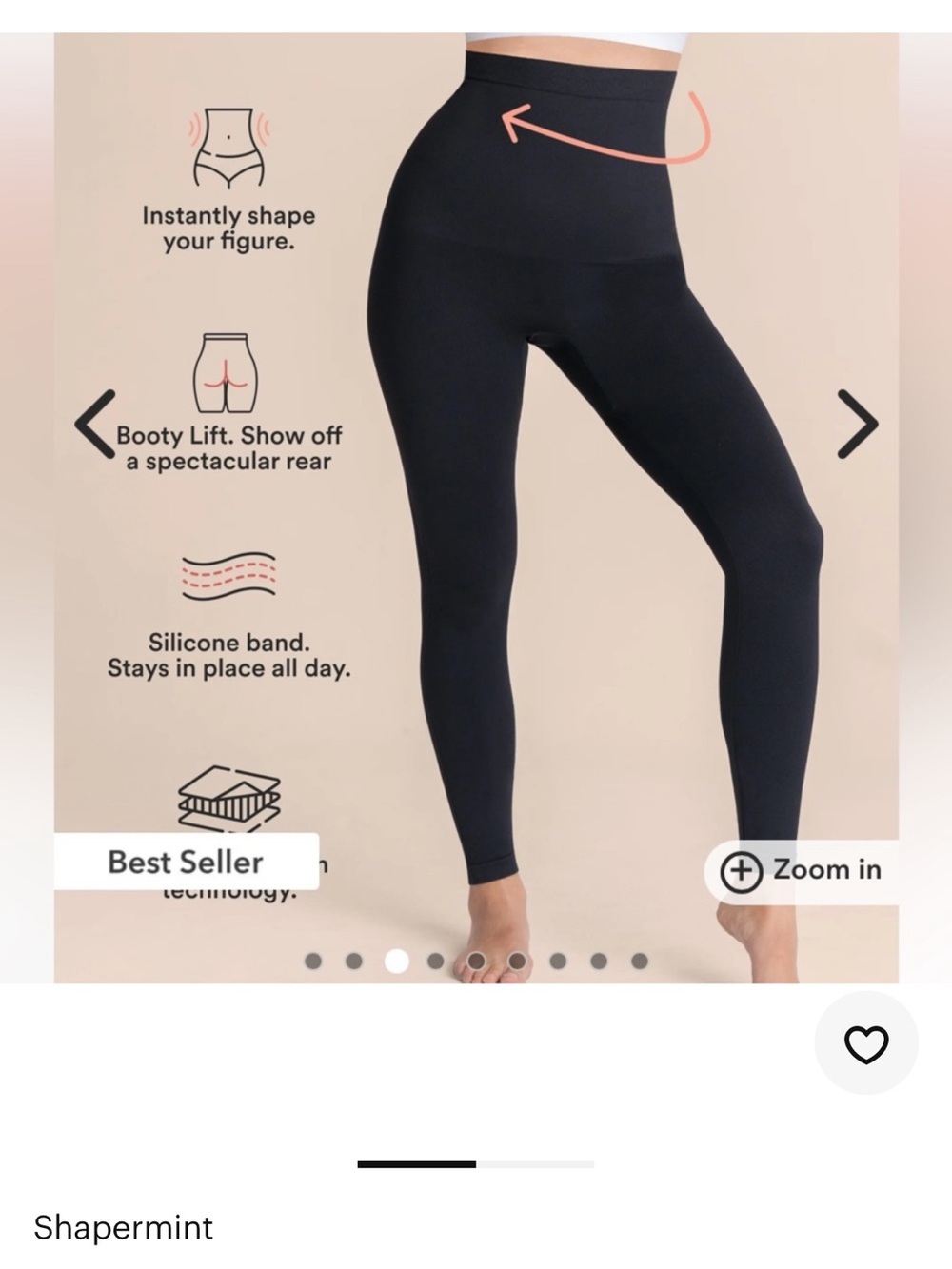 Shapermint Black High-Waist Shaping Leggings - Tummy Control Lot of 2  NWT  LG